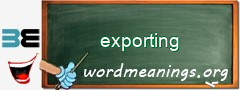 WordMeaning blackboard for exporting